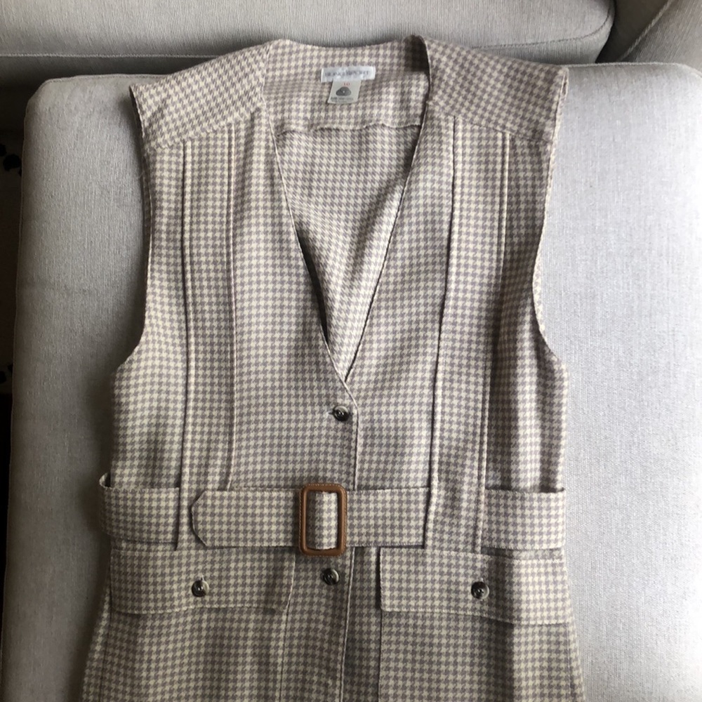 ✨Vintage Wool Houndstooth Sung Sport Dress Sz 10 ✨ - Picture 3 of 9